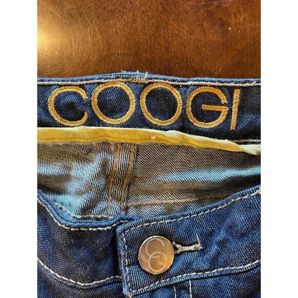 Coogi Blue Medium Wash Distressed Rhinestone Accent Straight Leg Jeans 11/12 - Picture 8 of 12